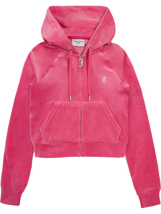 Juicy Couture Jachetă hanorac pentru femei Catifea Cu glugă
