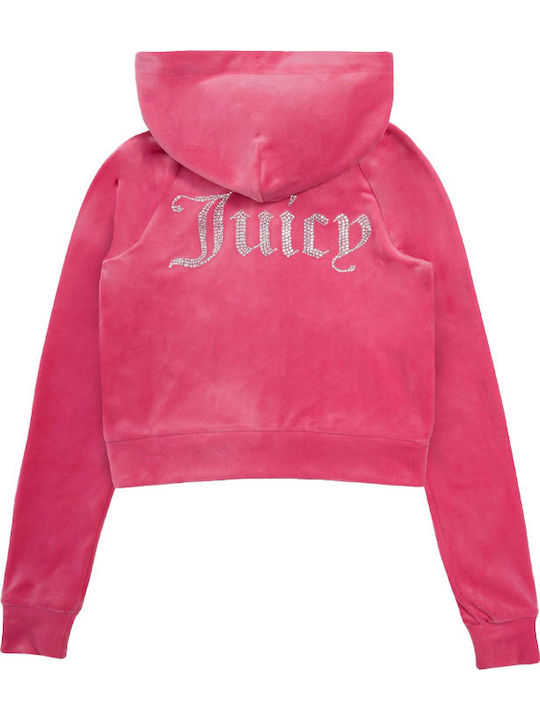 Juicy Couture Jachetă hanorac pentru femei Catifea Cu glugă