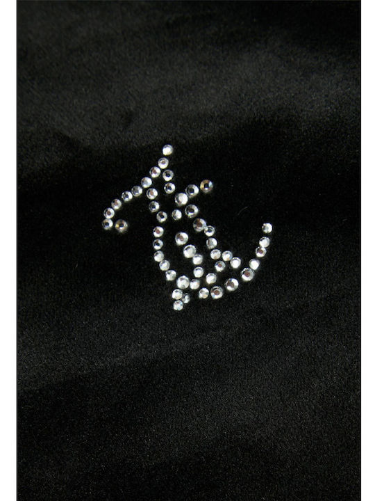 Cropped Women's Sweatshirt Jacket Velvet Black