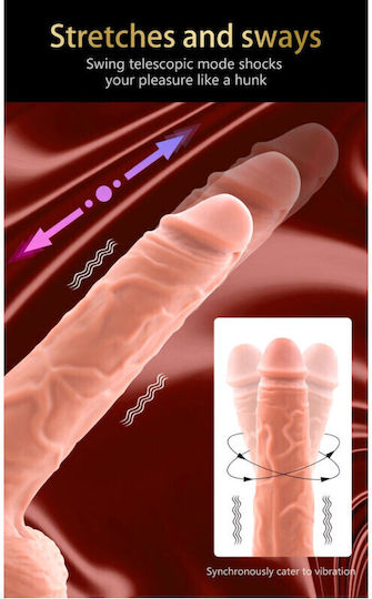Thrusting Multi Functional Expandable Realistic Vibrator 6.5 Inch