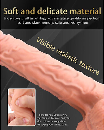 Thrusting Multi Functional Expandable Realistic Vibrator 6.5 Inch