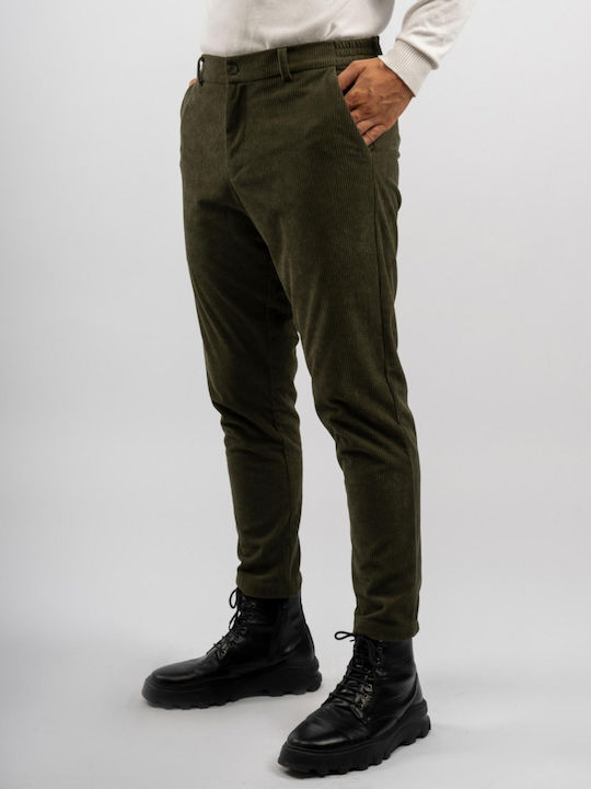 Dezign Men's Trousers in Slim Fit Haki