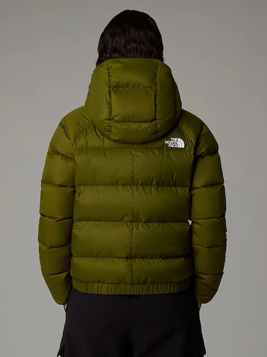 The North Face Hyalite Women's Short Puffer Jacket for Winter with Hood Forest Olive