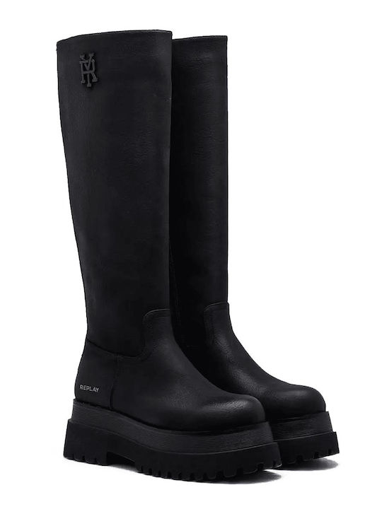 Replay Damenstiefel Schwarz