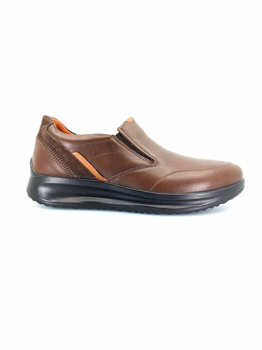 Boxer Men's Leather Casual Shoes Brown