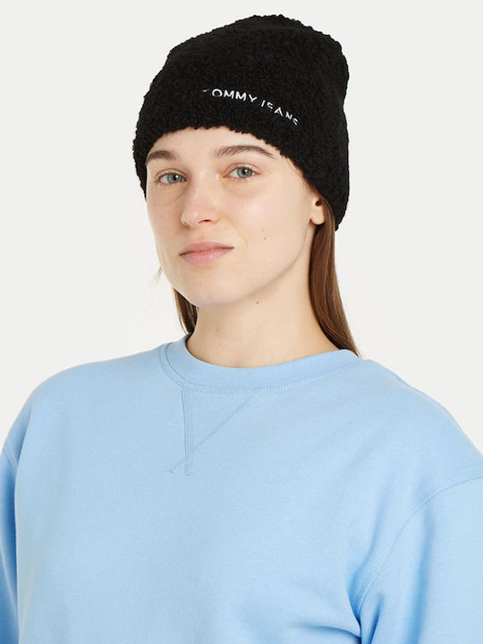 Beanie Γυναικείος Σκούφος Πλεκτός σε Μαύρο χρώμα