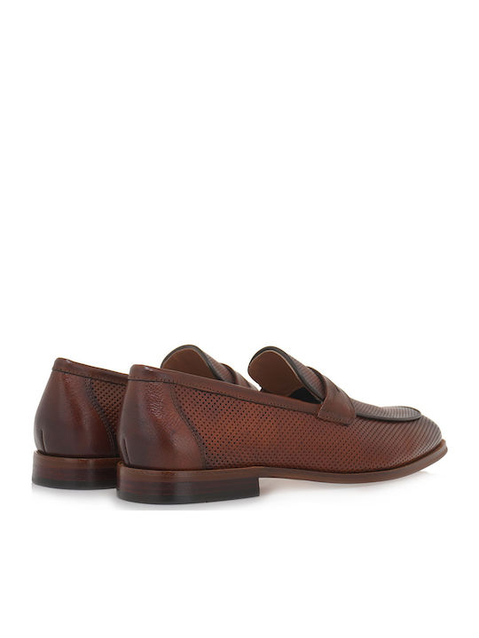 Δερμάτινα Ανδρικά Loafers σε Ταμπά Χρώμα