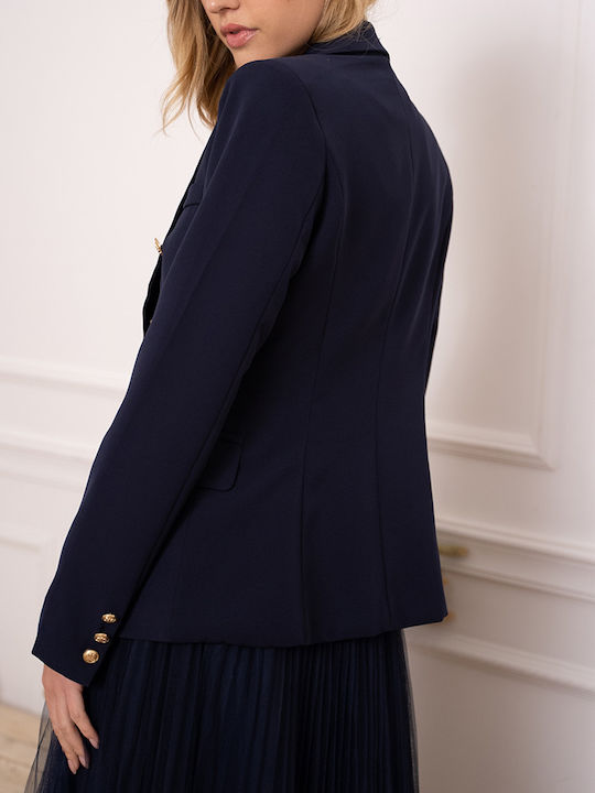 Cuca Blazer pentru femei Sacou navy blue