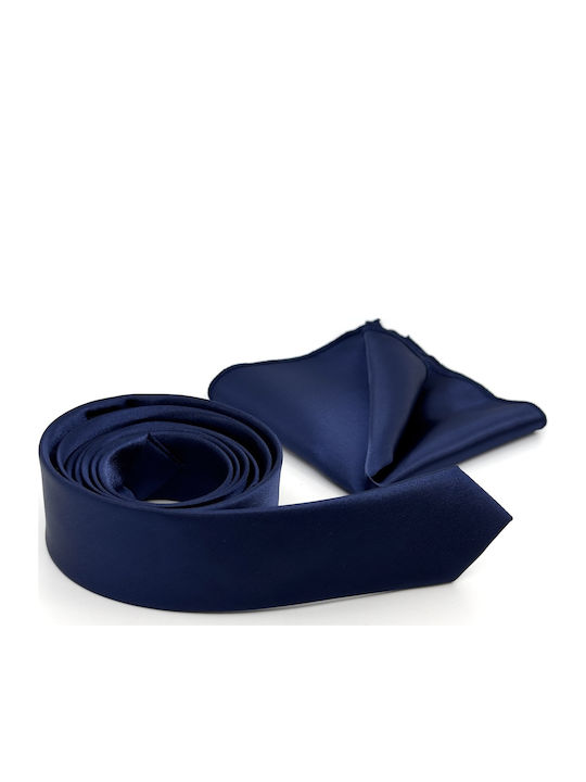 Legend Accessories Herren Krawatten Set Monochrom in Blau Farbe
