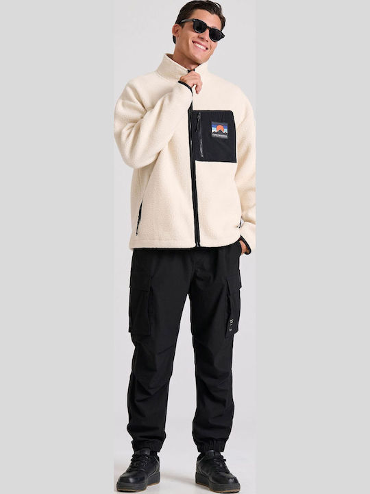 Ανδρική Ζακέτα Fleece Λευκή
