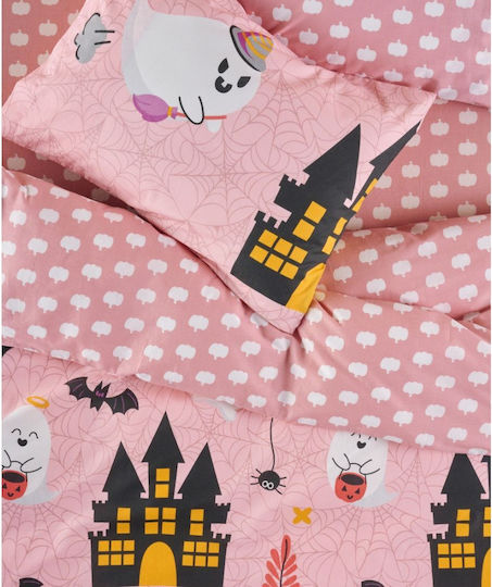 Kentia Sheet Set Single Cotton Pink 160x270cm 3pcs