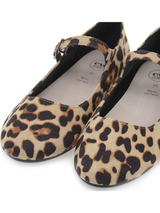 Kids Ballerinas Mary Jane with Adjustable Metal Clasp Brown