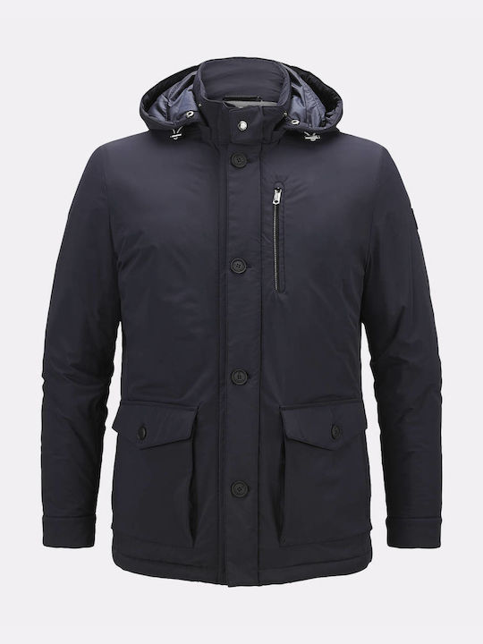 Milestone Men's Winter Parka Jacket Dark Blue