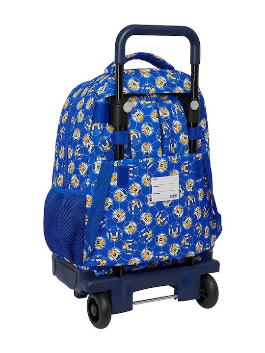 Safta School Bag Trolley Elementary, Elementary Blue with Water Bottle Holder