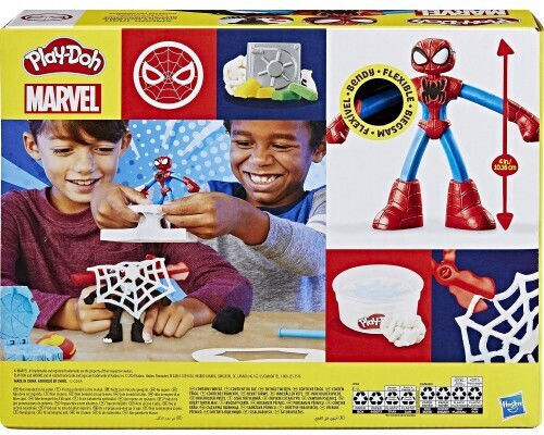 Hasbro Плей-Доу Пластелин - Игра Marvel Spider-Man Launch & Slice Battle Playset за 4+ години