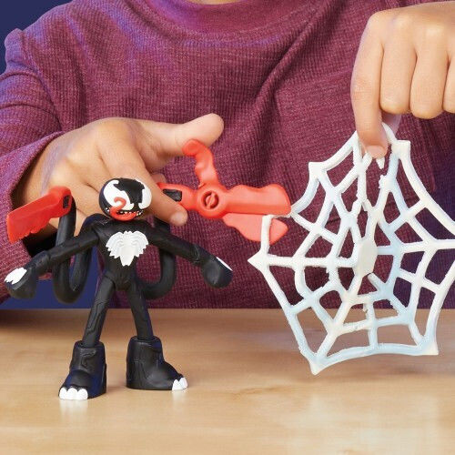 Hasbro Плей-Доу Пластелин - Игра Marvel Spider-Man Launch & Slice Battle Playset за 4+ години