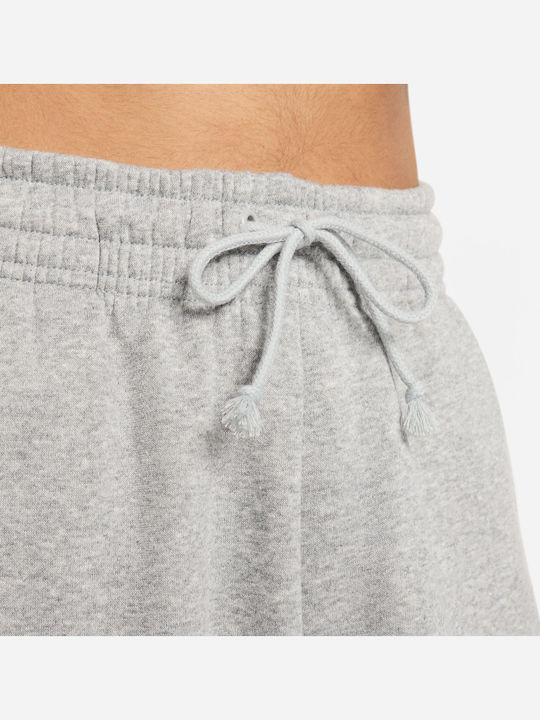 Ψηλόμεσο Παντελόνι Φόρμας με Λάστιχο Fleece Γκρι