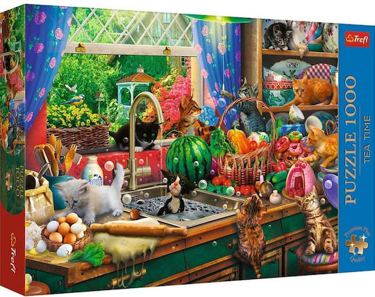 Puzzle Trefl 1000 Premium Plus Ceaiul Pisicilor Toastând