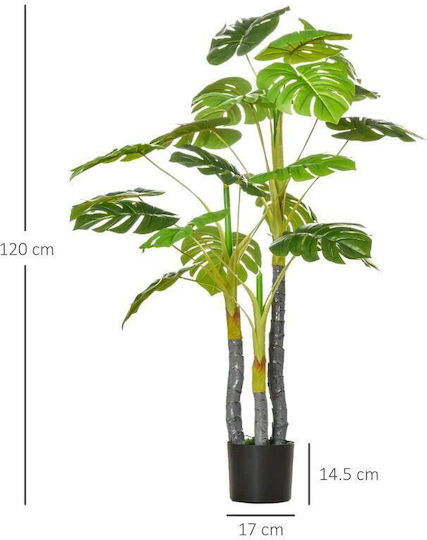 Plantă Artificială în Ghiveci Monstera Green 120cm