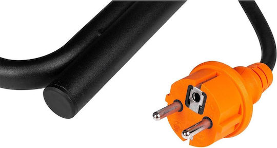 Richmann Cablu de prelungire 4 locuri cu cablu de 50m Diametru 3 x 1.5mm² Rezistent la apă Neagră