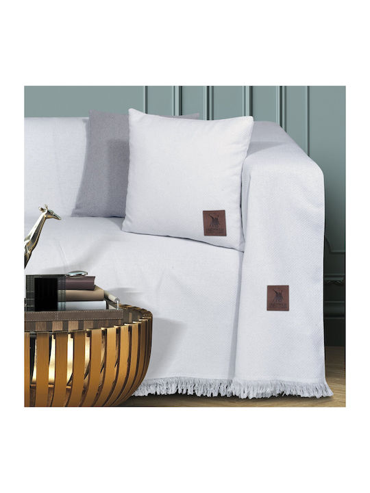 Greenwich Polo Club 3915 Three-Seater Sofa Throw 180x300cm White