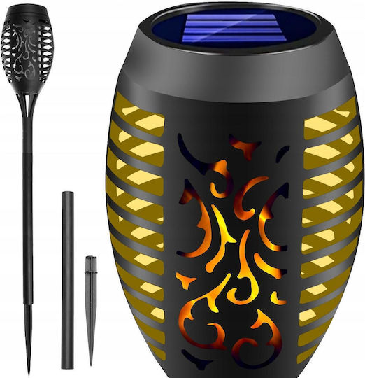 Garden Solar Lamp Gardlov Torch Type Flame 12 Led Warm White 7x51 Cm