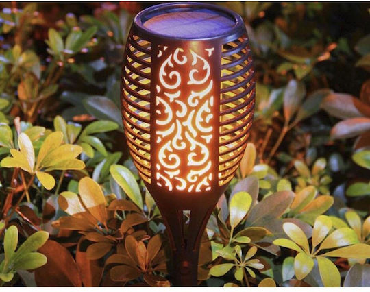 Garden Solar Lamp Gardlov Torch Type Flame 12 Led Warm White 7x51 Cm