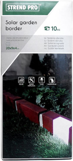 Decorative Border Brick Effect 2 X Solar Led Lamps Set 10 Pcs 2.1 M