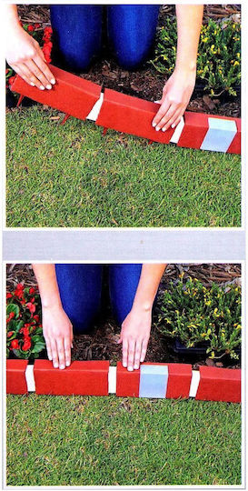 Decorative Border Brick Effect 2 X Solar Led Lamps Set 10 Pcs 2.1 M