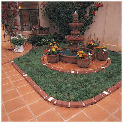 Decorative Border Brick Effect 2 X Solar Led Lamps Set 10 Pcs 2.1 M