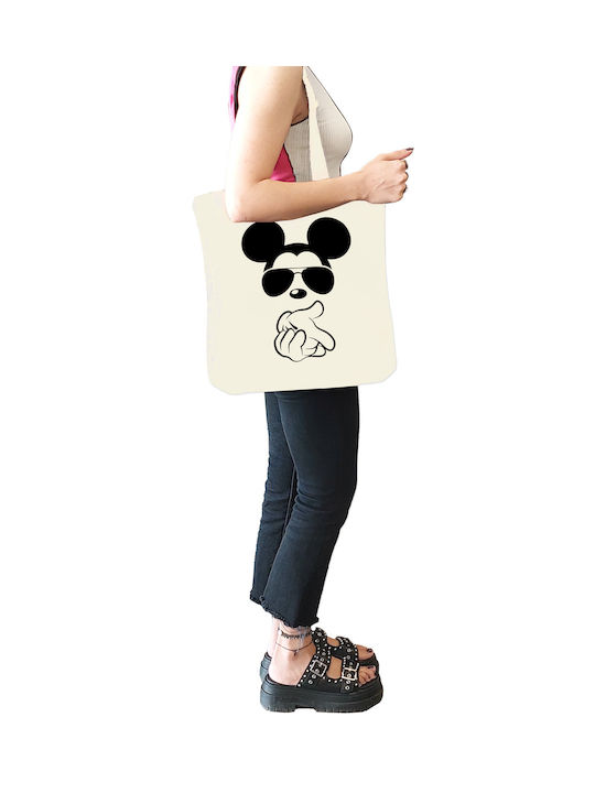 Pop Culture Shopping Bag Mickey Mouse Natural