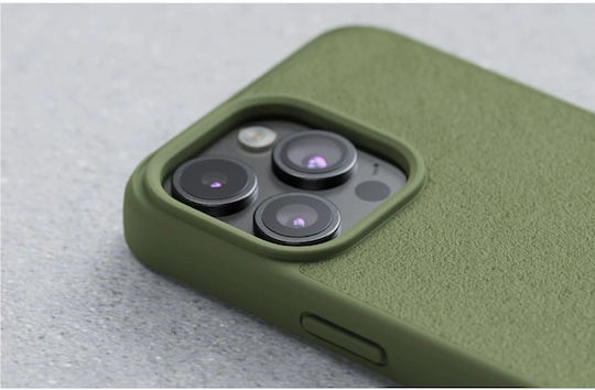 Njord Suede Back Cover Πλαστικό 2mm Χακί (iPhone 15 Pro Max)