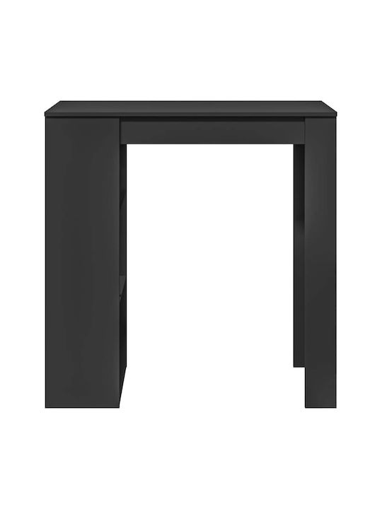 Table Bar Wooden Black Velvet-Black Metal 102x50x103.5cm