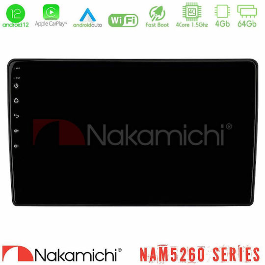 Nakamichi Car Audio System for Ford Fiesta / Fusion 2022-2023 (Bluetooth/USB/AUX/WiFi/GPS/Apple-Carplay/Android-Auto) with Touch Screen 9"