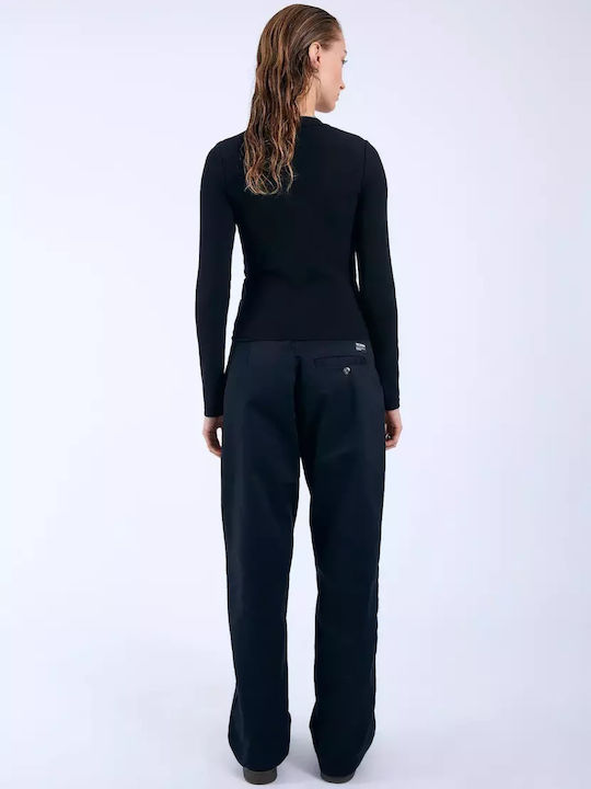 Women's Cotton Long Sleeve Top Black