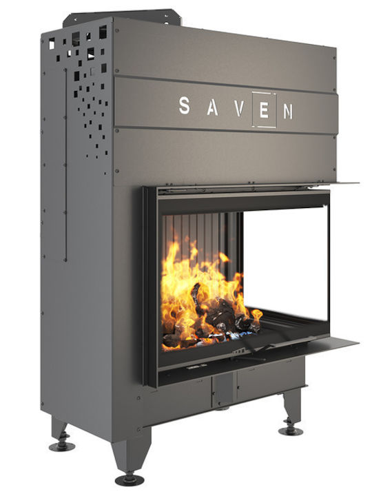 Saven Energy Up Kaminofen Holz Rechte Ecke mit Schiebetüren