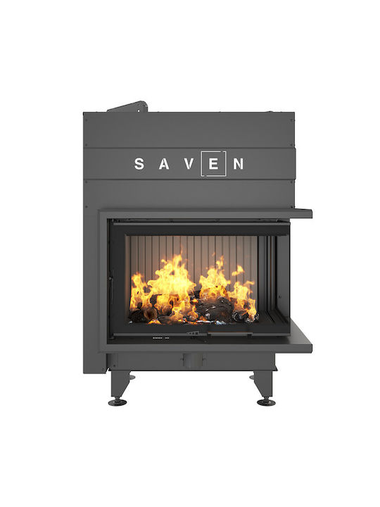 Saven Energy Up Kaminofen Holz Rechte Ecke mit Schiebetüren