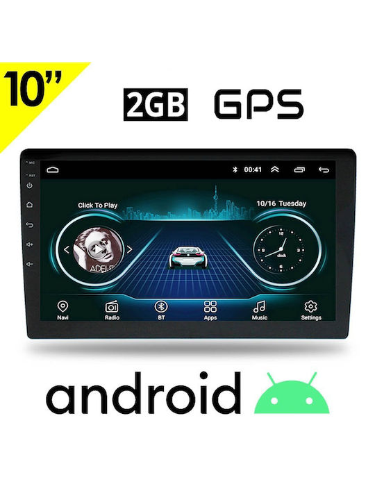 Car Audio System (Bluetooth/USB/WiFi/GPS/Apple-Carplay/Android-Auto) with Touch Screen 10.1"