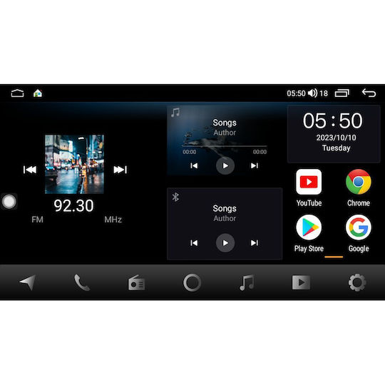 Cadence Auto-Audiosystem 2DIN (Bluetooth/USB/WiFi/GPS/Apple-Carplay/Android-Auto) mit Touchscreen 9"