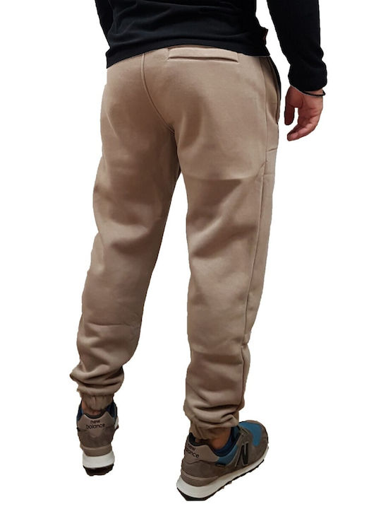 Rebase Men's Fleece Sweatpants Dk Beige, Beige