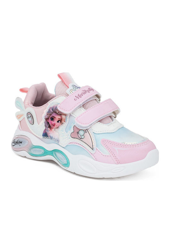 Παιδικά Sneakers με Σκρατς Ρόζ Λευκό
