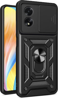 Techsuit Shield Umschlag Rückseite Schwarz (Oppo A38) KF2314820