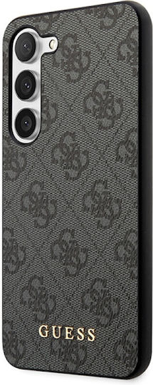 Guess Metal Gold Logo Back Cover Leather / Plastic Black (Samsung S24 Plus)