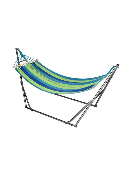 Hängematte Einzeln Stoff mit Gestell Gray 188x62cm Hängematte Einzeln Stoff mit Gestell Gray 188x62cm