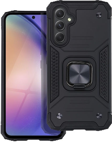 Nitro Umschlag Rückseite Silikon / Kunststoff Magnetisch Schwarz (Samsung A35 5G)