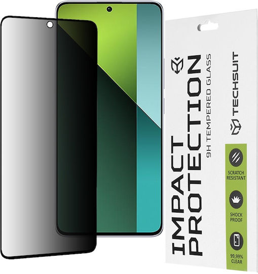Techsuit Full Glue Privacy Tempered Glass Μαύρο (Redmi Note 13 Pro 5G)