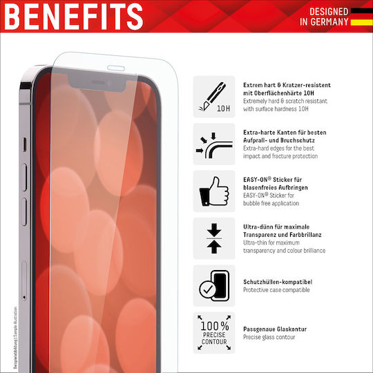 Displex Real Glass Tempered Glass (iPhone 17e / 16e / 14 / 13 / 13 Pro)