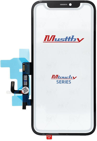Musttby O ecran cu Mecanism Tactil pentru iPhone 12 / 12 Pro (Negru)