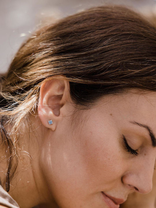 Themelidis Jewels Earrings made of White Gold with Stones