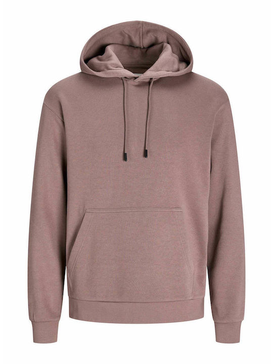 Jack & Jones Men's Sweatshirt with Hood Dusty Pink